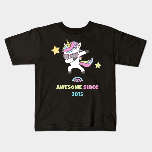 Awesome Since 2015 Kids T-Shirt by Hunter_c4 "Click here to uncover more designs"